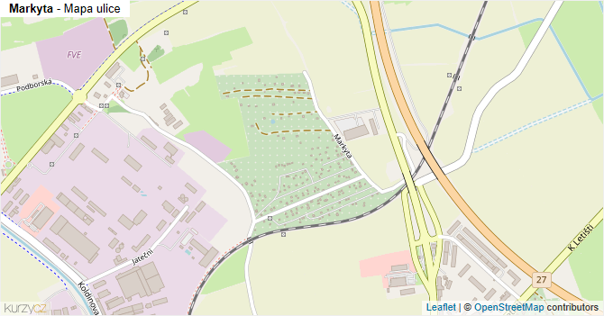 Markyta - mapa ulice