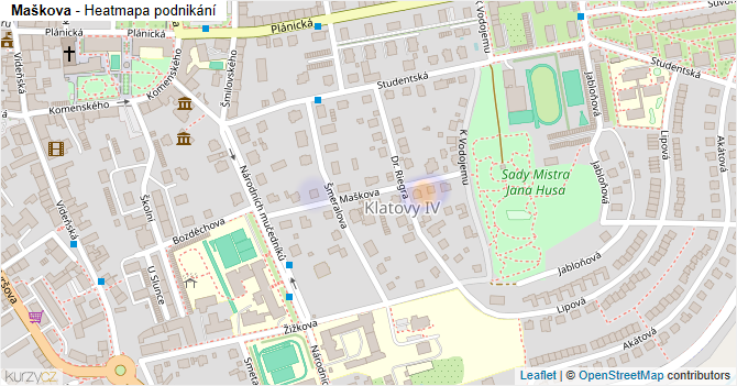 Maškova - mapa podnikání