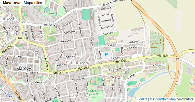Mayerova - mapa ulice