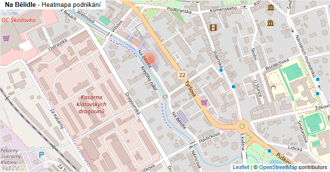 Na Bělidle - mapa podnikání