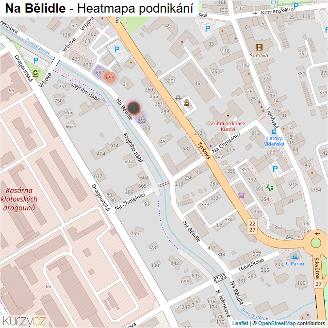 Mapa Na Bělidle - Firmy v ulici.