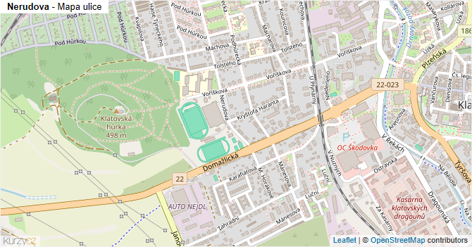 Nerudova - mapa ulice