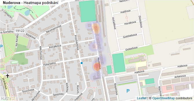 Nuderova - mapa podnikání