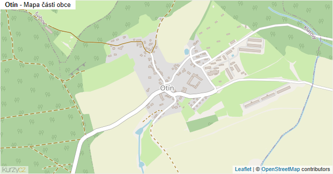 Otín - mapa části obce