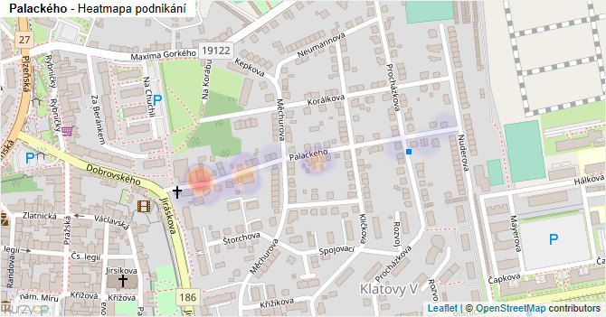 Palackého - mapa podnikání
