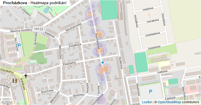 Procházkova - mapa podnikání