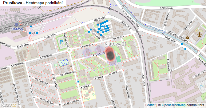 Prusíkova - mapa podnikání