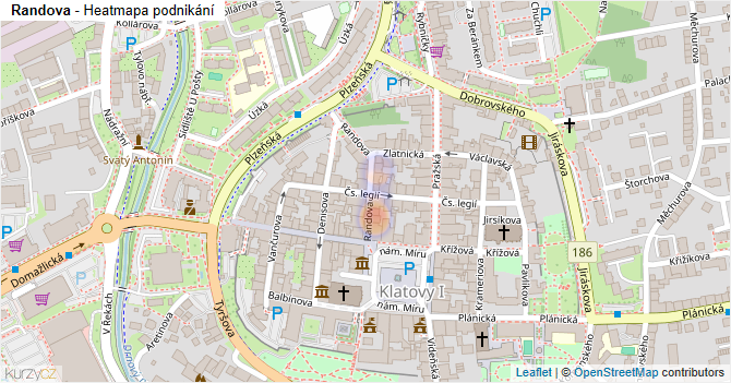 Randova - mapa podnikání