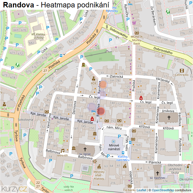Mapa Randova - Firmy v ulici.