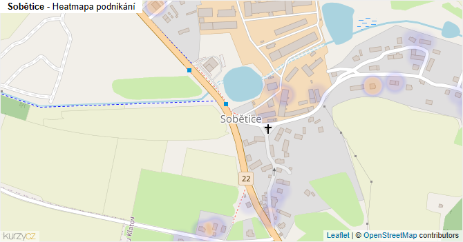 Sobětice - mapa podnikání