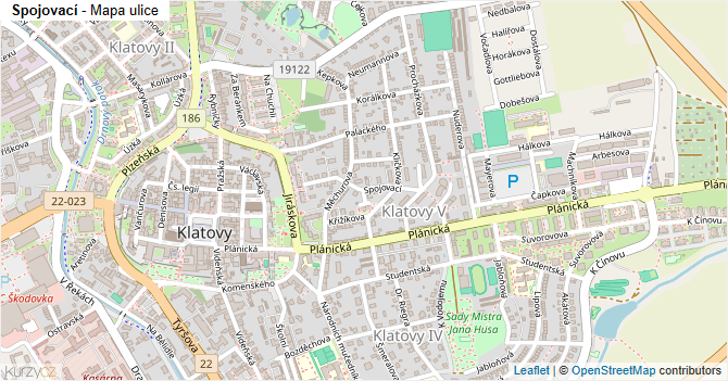 Spojovací - mapa ulice