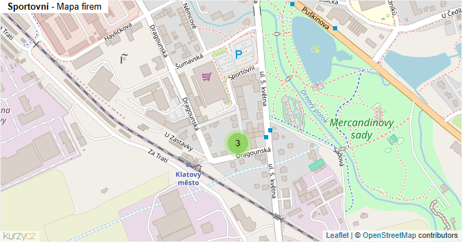Sportovní - mapa firem