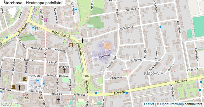 Štorchova - mapa podnikání