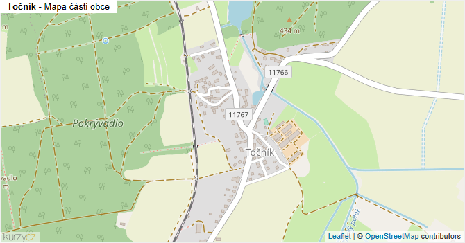 Točník - mapa části obce