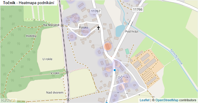 Točník - mapa podnikání