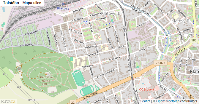 Tolstého - mapa ulice