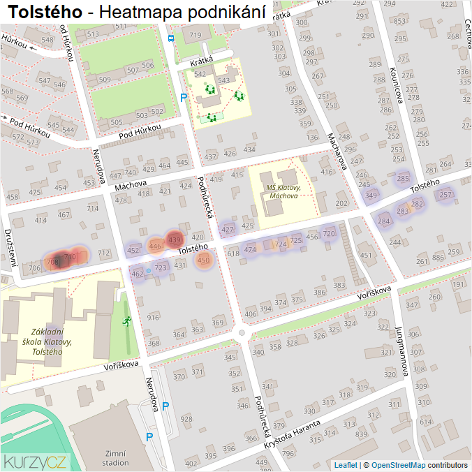 Mapa Tolstého - Firmy v ulici.
