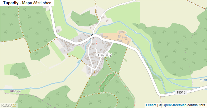 Tupadly - mapa části obce