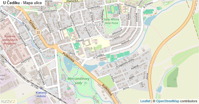 U Čedíku - mapa ulice