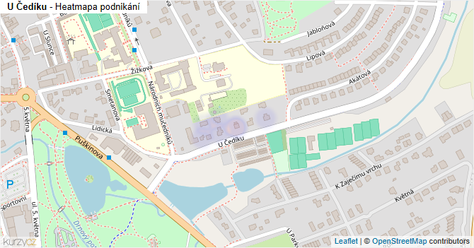 U Čedíku - mapa podnikání