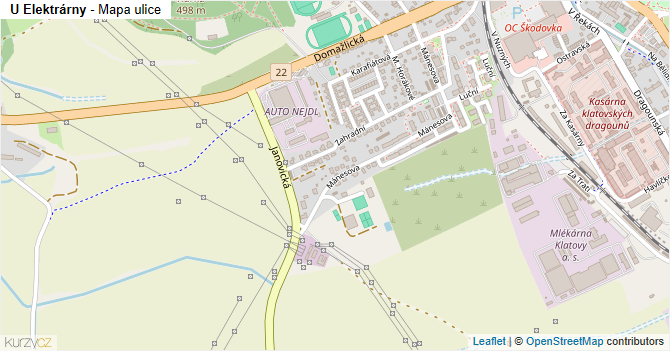 U Elektrárny - mapa ulice