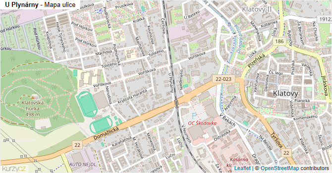 U Plynárny - mapa ulice