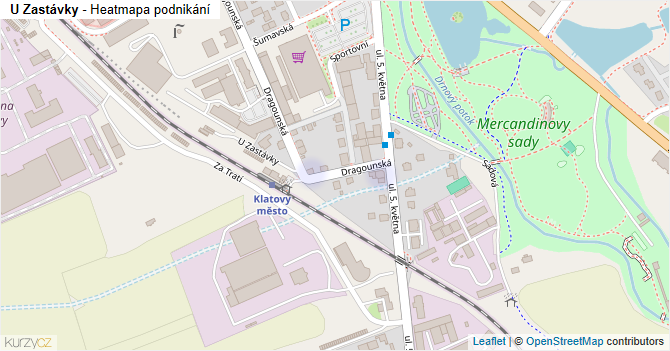 U Zastávky - mapa podnikání