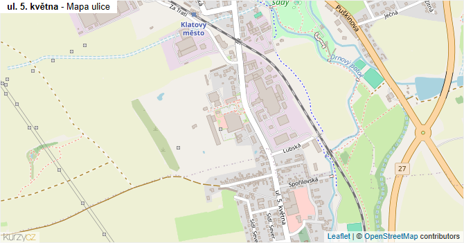 ul. 5. května - mapa ulice