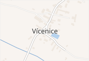 Vícenice v obci Klatovy - mapa části obce