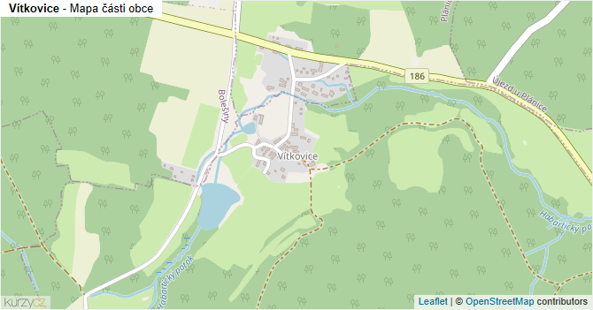 Vítkovice - mapa části obce