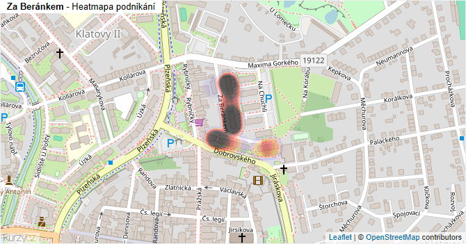 Za Beránkem - mapa podnikání