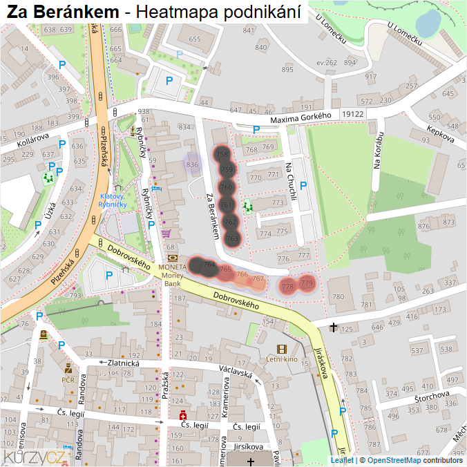 Mapa Za Beránkem - Firmy v ulici.
