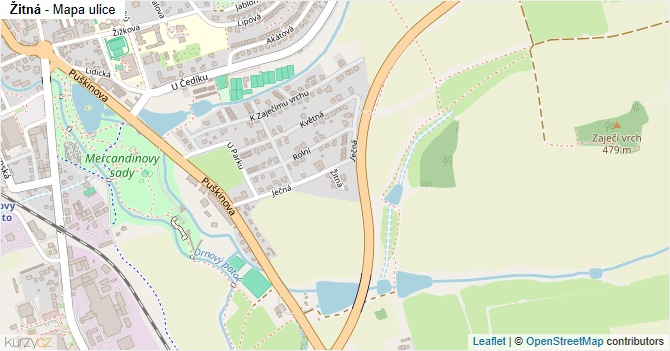 Žitná - mapa ulice