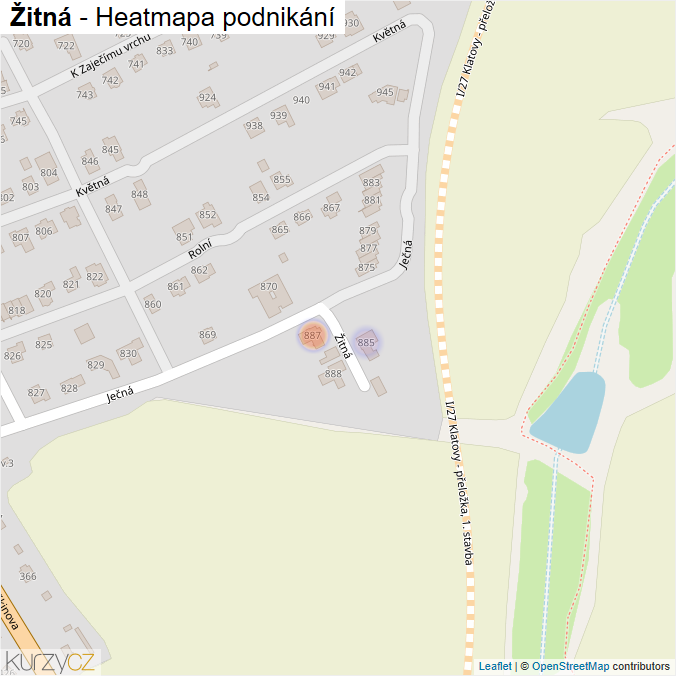 Mapa Žitná - Firmy v ulici.