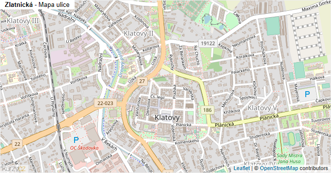 Zlatnická - mapa ulice