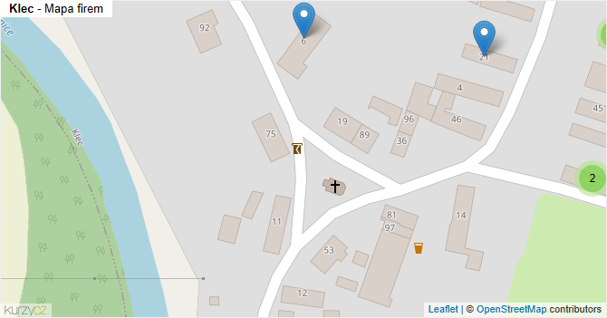 Klec - mapa firem