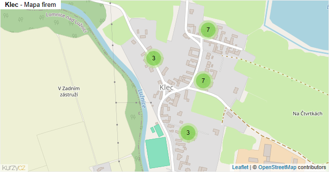 Klec - mapa firem