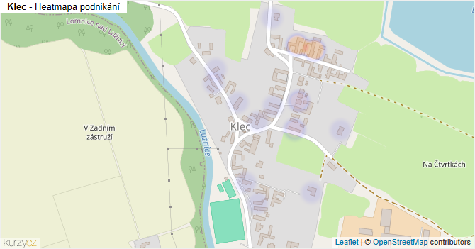 Klec - mapa podnikání