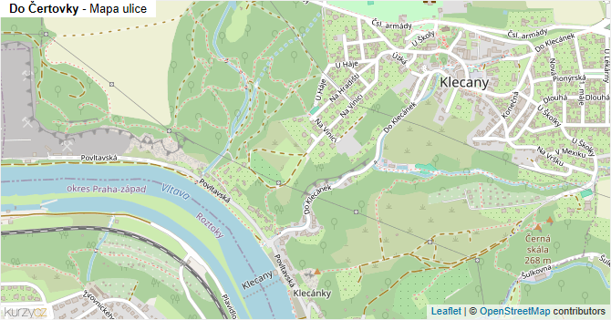 Do Čertovky - mapa ulice