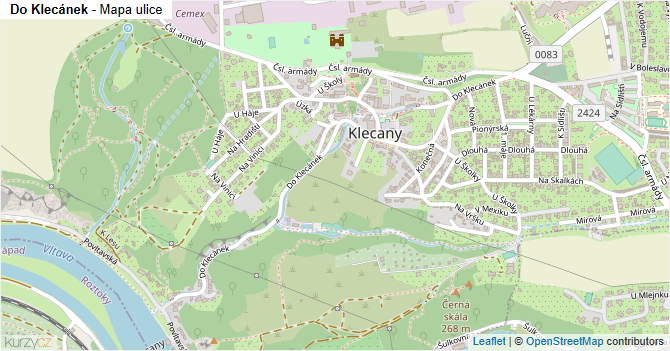 Do Klecánek - mapa ulice
