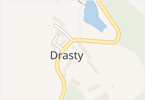 Drasty v obci Klecany - mapa části obce