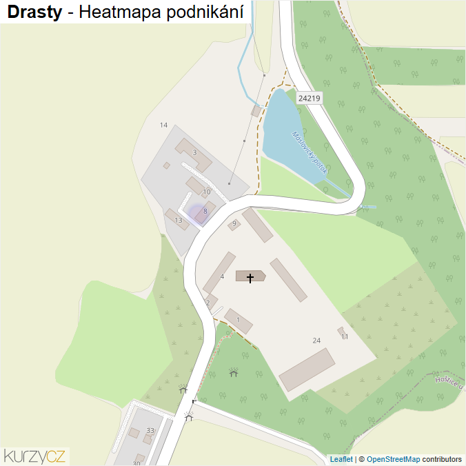 Mapa Drasty - Firmy v části obce.