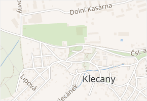 Farní v obci Klecany - mapa ulice