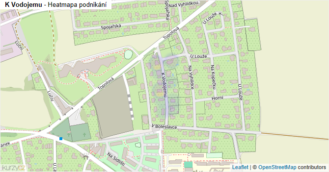 K Vodojemu - mapa podnikání