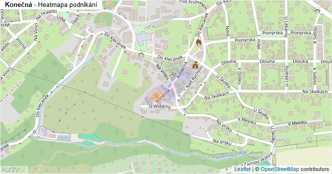 Konečná - mapa podnikání