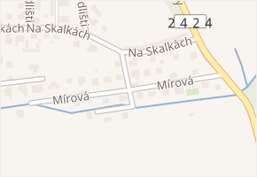 Mírová v obci Klecany - mapa ulice