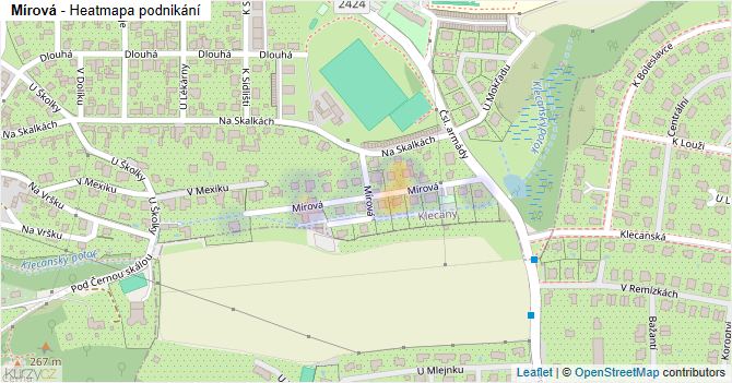 Mírová - mapa podnikání