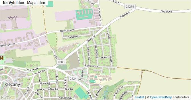 Na Vyhlídce - mapa ulice