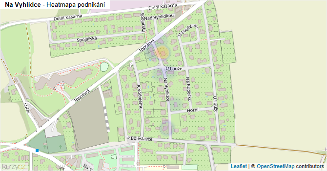 Na Vyhlídce - mapa podnikání