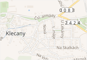 Nová v obci Klecany - mapa ulice